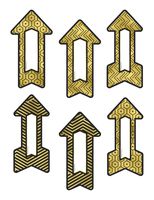 Carson Dellosa - Black and Gold Arrows Colorful Cut-Outs, Classroom Décor, 36 Pieces