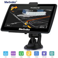 Marbaka GPS Navigation for car, 7 inch HD Capacitive Touch Screen GPS Navigation System with 8G Memory, Attach Sunshade,Free Lifetime Maps Update,Pre-Install Newest North America map