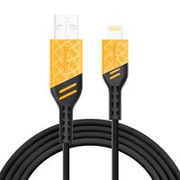 BasAcc 3.3FT Lightning to USB Cable (Apple MFi Certified) Heavy Duty Tough Cable [Viper Series], Tangle-Free Tough-Braided Compatible with iPhone 11/11 Pro/11 ProMax/X/XS/iPad Pro 10.5"/12.9", Yellow
