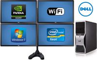 AUTOCAD 3D and 2D Computer System- Dell Precision T5500 Workstation- 32GB Ram- 8 Core 2 X 2.66GHz Intel Quad Xeon up to 2.93GHz| 500GB SSD + 4TB | Nvidia Quadro NVS 450| 4 X 22" Monitors w/ Quad Stand