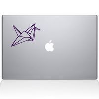 The Decal Guru Paper Crane Decal Vinyl Sticker, 13" MacBook Air, Lavender (1427-MAC-13A-LAV)