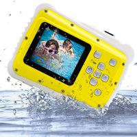 Mini Kids Camera, Vmotal 3M Waterproof Digital Camera for Beginners: Kids Toy Camera with 8MP Photo, 2-Inch TFT LCD Screen (Yellow)