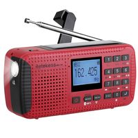 Retekess HR11W NOAA Radio Weather Solar Emergency Dynamo AM FM Wind up with SOS Flashlight Alarm MP3 Player Recorder Alarm Clock and Bluetooth
