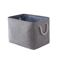TheWarmHome Fabric Basket for Storage Basket for Organizing Dog Toy Basket Cloth Storage Bin Rectangular Storage Basket for Shelves Decorative Storage Basket(Grey,16L×12W×12H)