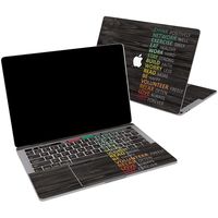 Lex Altern Vinyl Skin for MacBook Air 13 inch Mac Pro 16 15 Retina 12 11 2019 2018 2017 2016 Wooden Inspirational Quote Colorful Texture Saying Wrap Laptop Cover Protective Decal Sticker Keyboard