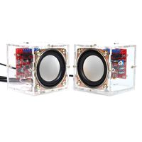 Gikfun Upgraded USB Mini Amplifier Electronic Transparent Stereo Speaker Box Sound Amplifier DIY Kit for Arduino EK1918