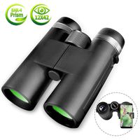 Binoculars for Adults, 12x42 BAK4 Roof Prism FMC Lens, Compact Professional HD Binoculars with Low Light Night Vision Waterproof Binoculars for Bird Watching Hunting Concert with Smartphone Adapter
