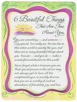 Miniature Easel Print with Magnet: 6 Beautiful Things That Are True About You, 3.6" x 4.9"
