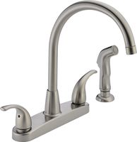 Peerless Tunbridge 2-Handle Kitchen Sink Faucet with Side Sprayer, Stainless P299578LF-SS