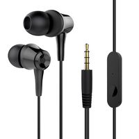 BYZ Headphones Wired with Microphone, in Ear Earbuds with Hi-Fi Reflective Sound for Phone, Samsung, in Ear Running Earphones for Workout Gym
