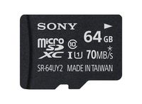 Sony 64GB Micro SDXC Class 10 UHS-1 Memory Card (SR64UY2A/TQ)