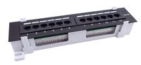 CNAweb 12 Port Vertical Cat5e 110 RJ45 Patch Panel 568A 568B with Bracket (Renewed)