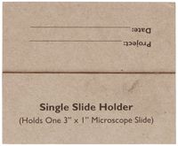 Heathrow Scientific HD9903 Heavy Cardboard Slide Mailer with Thumb Groove, 1 Place, 95mm Length x 40mm Width x 5mm Height (Pack of 25)