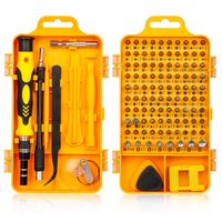 Precision Screwdriver Set, Fomatrade 115 in 1 Professional Screwdriver Set, Multi-function Magnetic Repair Computer Tool Kit Compatible with iPhone/Ipad/Android/Laptop/PC etc (Yellow)