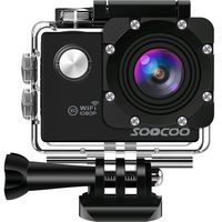 WIFI Action Camera, SOOCOO Sports Video Camera Waterproof 12MP Full HD 1080P 2.0" LCD 170 degree Wide Angle, 30M/98ft Underwater Diving Camera Camcorder with 2 Batteries (SD Card Not Included)-Black