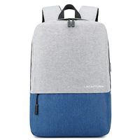 College Backpack, Travel Laptop Backpack for Men Women Bookbag for Boy Girl-Grey and Blue