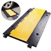 WeChef 5 Channel Durable Rubber Electrical Wire Cord Cover Ramp Guard Cable Protector Workshop Concerts Warehouse