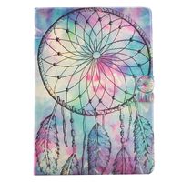 New iPad 2017 iPad 9.7 Inch Case, Rosa Schleife PU Leather Totem Pattern Magnetic Closure Flip Wallet Folio Bookstyle Protective Case Cover for Apple iPad 8/New iPad 9.7 inch 2017 Model Tablet (9.7")