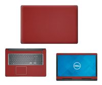 Decalrus - Protective Decal for Dell Inspiron 3785 / i3785 (17.3" Screen) Laptop RED Carbon Fiber Skin case Cover wrap CFDEinspiron3785Red