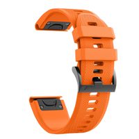 ANCOOL Compatible with Fenix 5 Band Easy Fit 22mm Width Soft Silicone Watch Strap Replacement for Fenix 5/Fenix 5 Plus/Forerunner 935/Approach S60/Quatix 5 - Orange