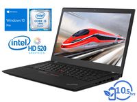 Lenovo ThinkPad T470s Laptop, 14" FHD Display, Intel Core i5-6300U Upto 3.0GHz, 8GB RAM, 512GB NVMe SSD, HDMI, Thunderbolt, Card Reader, Wi-Fi, Bluetooth, Windows 10 Pro