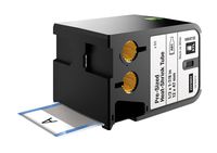 DYMO Pre-Sized Heat Shrink Tubes for DYMO XTL Label Makers, Black on White, 1/2", 1 Roll (1868732)