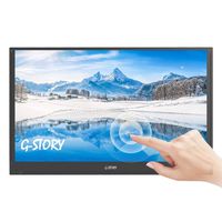 G-STORY 15.6 Inch Ultrathin Touchscreen, FHD 1080P Portable Monitor, NS Direct-Connected/TN Panel/Mini HDMI/Built-in Speakers/HDR/FreeSync/Type-C/60Hz/4ms/220cd/m2
