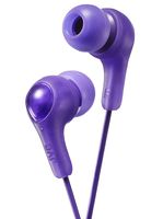 JVC Gumy in Ear Earbud Headphones, Powerful Sound, Comfortable and Secure Fit, Silicone Ear Pieces S/M/L - HAFX7V (Violet)