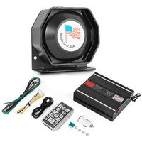 Bestauto Police Sirens 200W 20-Tone Car Warning Alarm Light Control Switches Emergency Electronic PA System for Cars Fire Trucks