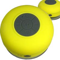BlueDot Trading Waterproof Bluetooth Shower Speaker, Yellow