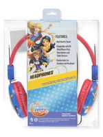 DC Superhero Big Girls' Headphones - red/blue, one size
