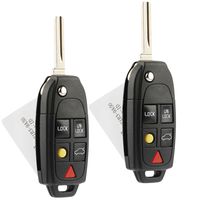 Flip Key Fob Keyless Entry Remote fits Volvo C30 C70 S40 S60 S80 V50 V70 XC60 XC70 XC90 (LQNP2T-APU), Set of 2