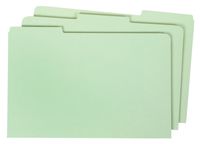 Globe-Weis/Pendaflex Pressboard File Guides, Blank, 1/3 Cut Tabs, Legal Size, Light Green, 50 Per Set (9324P)