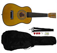 Mini Kids Acoustic Toy Guitar Kit Gig Bag + Picks + Strap + Tuner (Coffee)