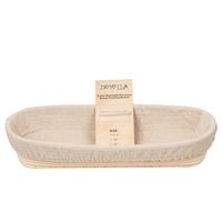 DOYOLLA 1pcs Oval Shaped Banneton Brotform Bread Dough Proofing Rising Rattan Basket