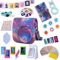 Tiessic Instax Mini 9 Camera Accessories Bundles Compatible with FujiFilm Instax Mini 9 Mini 8 Mini 8+ Camera with Mini 9 Case,108 Photos Mini Photo Album,etc. (Galaxy，14 Items)
