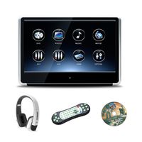 XTRONS 1PC 11.6 Inch 19201080 HD Digital TFT IPS Touch Screen Car Headrest DVD Player with HDMI Port 1080P Video Child Games (HD121THD_Silver+DWH006)