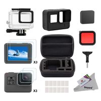 Deyard Accessory Kit for GoPro Hero 7(Only Black)/HD(2018)/6/5 with Shockproof Small Case Waterproof Case Bundle for GoPro Hero 7/ Hero HD(2018)/ Hero 6/ Hero 5 Action Camera