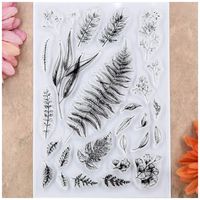 Kwan Crafts Leaves Clear Stamps for Card Making Decoration and DIY Scrapbooking