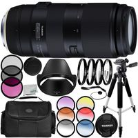 Tamron 100-400mm f/4.5-6.3 Di VC USD Lens for Canon EF 11PC Accessory Kit - Includes Manufacturer Accessories + 3 Piece Filter Kit (UV + CPL + FLD) + More- International Version (No Warranty)