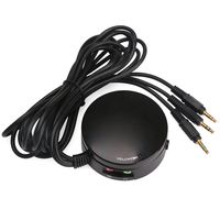 3.5mm Computer Volume Control Switch, DROK PC Speaker Headset Audio Volume Controller Headphone Sound Switchable Giant Volume Adjuster Knob with 3.5 mm Microphone Interface and 5 Feet Cable