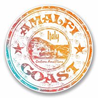 2 x 10cm/100mm Amalfi Coast Italy Vinyl Sticker Decal Laptop Car Travel Luggage Label Tag #9703