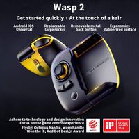 Mobile Game Controller PUBG, Wasp 2 Gamepad PUBG Set King Glory Peace Elite Android iOS Mobile Phone Tablet Universal Bluetooth Auxiliary Keyboard Mouse Automatic Pressure Grab Peripherals for CODM