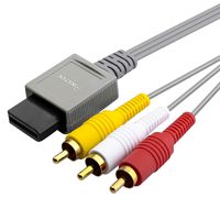 Insten Composite AV Cable Compatible with Nintendo Wii and Wii U Audio Video Game to TV HDTV Display Cord 6 feet