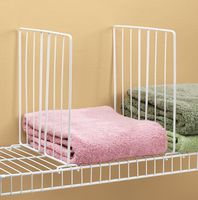 Miles Kimball Shelf Divider for Wire Shelves Set of 4, White, One Size Fits All