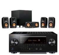 Klipsch Reference Theater Pack 5.1 Surround Sound System Bundle with Pioneer VSX-LX503 9.2-Channel 4k Ultra HD Network A/V Receiver - Black