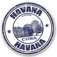 2 x 15cm- 150mm Havana Cuba Vinyl SELF ADHESIVE STICKER Decal Laptop Travel Luggage Car iPad Sign Fun #4583