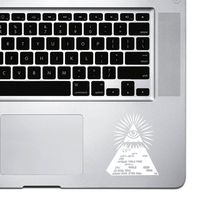 StickAny Palm Series Illuminati Pyramid Sticker for MacBook Pro, Chromebook, and Laptops (White)