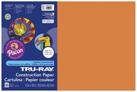 Tru-Ray Heavyweight Construction Paper, Electric Orange,  12" x 18", 50 Sheets