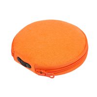Elezay CD Case DVD Wallet Disc CD-ROM Racks Home Audio Accessories Media Storage Round Felt 20 Capacity Orange